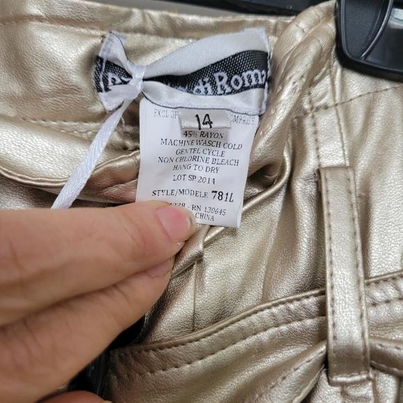 A line pvc skirt gold - Picture 3 of 3